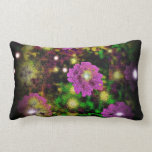 Sparkly Floral lights magical throw pillow pillows