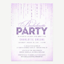 Sparkly Glitter Bachelorette Party Invitation invitations