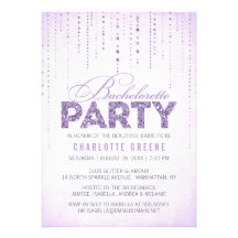 Sparkly Glitter Bachelorette Party Invitation