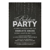 Sparkly Glitter Bachelorette Party Invitation