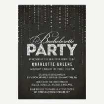 Sparkly Glitter Bachelorette Party Invitation invitations
