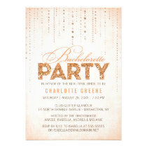 Sparkly Glitter Bachelorette Party Invitation