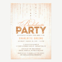 Sparkly Glitter Bachelorette Party Invitation invitations
