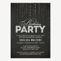 Sparkly Glitter Birthday Party Invitation invitations