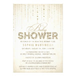 Sparkly Gold Glitter Baby Shower Invitation