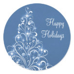 Sparkly Holiday Tree Stickers, Blue