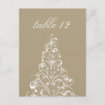 Sparkly Holiday Tree Table Postcard, Latte