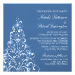 Sparkly Holiday Tree Wedding Invite, Blue at Zazzle