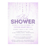 Sparkly Lavender Glitter Baby Shower Invitation