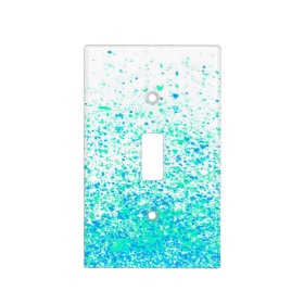 sparkly mint light switch cover