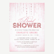 Sparkly Pink Glitter Bridal Shower Invitation invitations