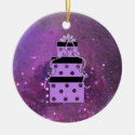 Sparkly Purple Christmas Packages Christmas Tree Ornaments