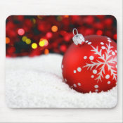 Sparkly Red Ornaments mousepad