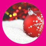 Sparkly Red Ornaments Sticker