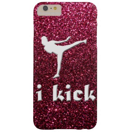 Sparkly Shimmering fuchsia 'i kick' Barely There iPhone 6 Plus Case