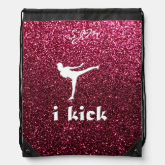 Sparkly Shimmering fuchsia 'i kick' custom