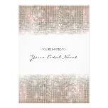 Sparkly Silver Faux Sequins Festive Party Personalized Invites at Zazzle
