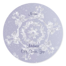 Sparkly Snowflake Address Label stickers