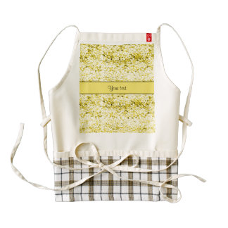 Sparkly Yellow Glitter Zazzle HEART Apron