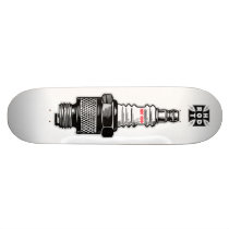 SPARKpLUGHOTRODclear, NEWCROSSclear skateboards
