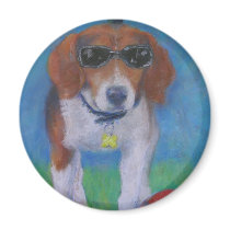 Sparky Dog Cool Dog Fridge Magnet
