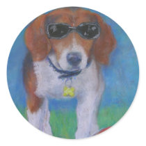 Sparky Dog Cool Dog Round Stickers