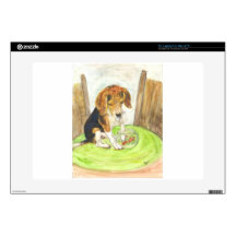 Sparky in the fishbowl 15" laptop decal