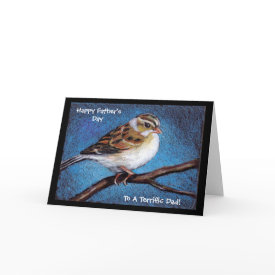 Sparrow Art : Father's Day Card