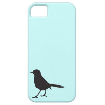 Sparrow bird black & white silhouette tiffany blue iPhone 5 covers