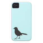 Sparrow bird silhouette black & tiffany blue case Case-Mate iPhone 4 cases