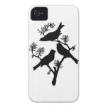 Sparrow birds branch silhouette iPhone 4S case iPhone 4 Case-Mate Cases