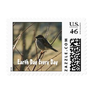 Sparrow Earth Day Postage stamp