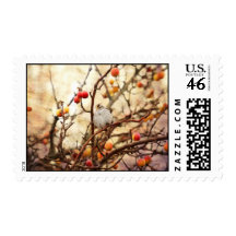 Sparrow in a Crab Apple Tree Postage