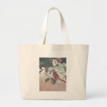 Sparrow in Flowering Apple Tree Canvas Bags