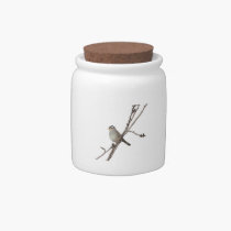 Sparrow on a branch Candy Jar candy jars
