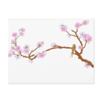 Sparrow on Tree 2 - Postcard