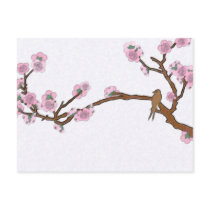 Sparrow on Tree 3 - Postcard