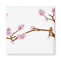 Sparrow on Tree - Magnet