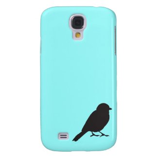 Sparrow silhouette chic blue swallow bird galaxy s4 covers