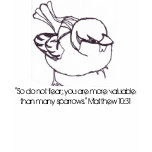 sparrow, "So do not fear; you are more valuable...