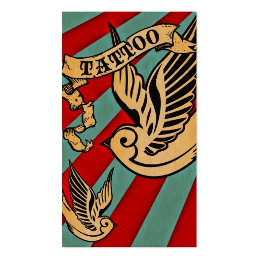sparrow tattoo 3 business card
