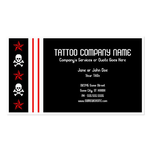 sparrow tattoo business cards (back side)