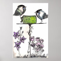 Sparrow Teatime! Fine ART Print