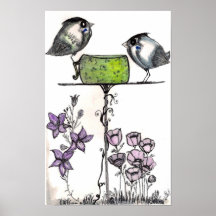 Sparrow Teatime! Fine ART Print