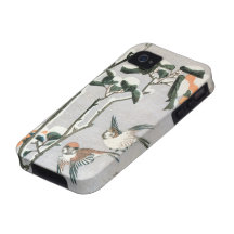 Sparrows and Camellia in Snow by Ando Hiroshige Vibe iPhone 4 Cover
