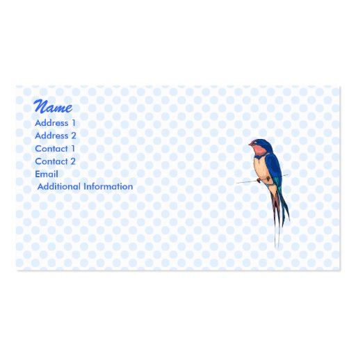 Sparry Sparrow Business Cards