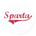 Sparta New Jersey Classic Design Round Stickers Sparta New Jersey Classic Design Round Stickers