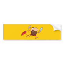 Spartan-Gladiator-Running-With-a-Sword-and-Shield Bumper Sticker