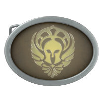 Spartan Greek Warrior Gold Belt Buckle