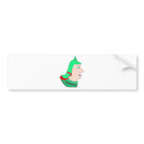 Spartan Head Logo Green and Peach Bumper Stickers